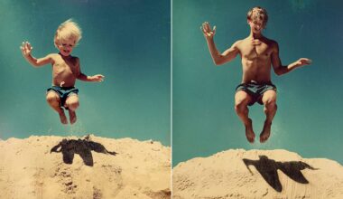 des photos d’enfance recréées à l’identique des décennies après