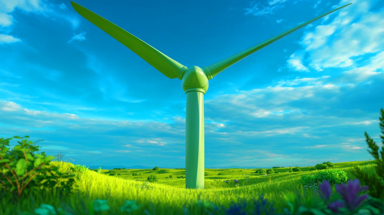 Illustration de la turbine éolienne à deux pales développée par Envision Energy.