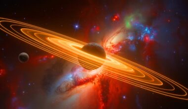 Illustration de la détection des ondes gravitationnelles et de la fusion de trous noirs.