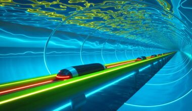 Illustration de la vision audacieuse d'Elon Musk pour un tunnel reliant l'Amérique à l'Europe.