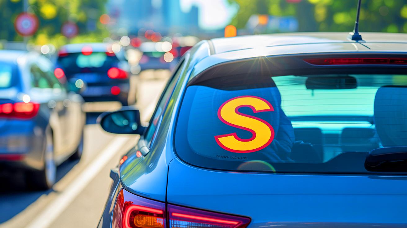 Illustration de la controverse autour du macaron "S" pour les conducteurs seniors.