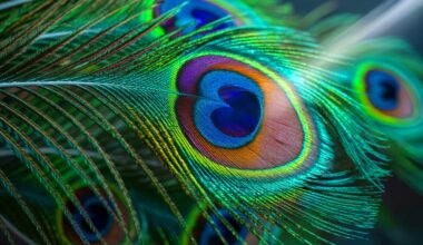 Illustration de la capacité des plumes de paon à amplifier la lumière en faisceaux laser.