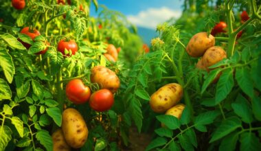 Illustration de l'origine ancienne et hybride des pommes de terre modernes à partir de tomates et d'espèces sud-américaines.