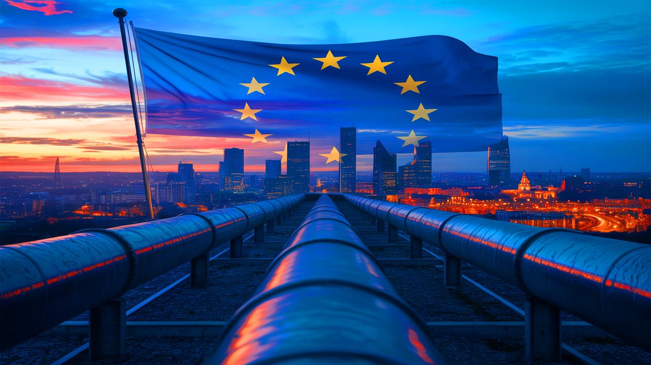 Illustration de la stratégie de l'Union européenne pour réduire sa dépendance au gaz russe d'ici 2027.