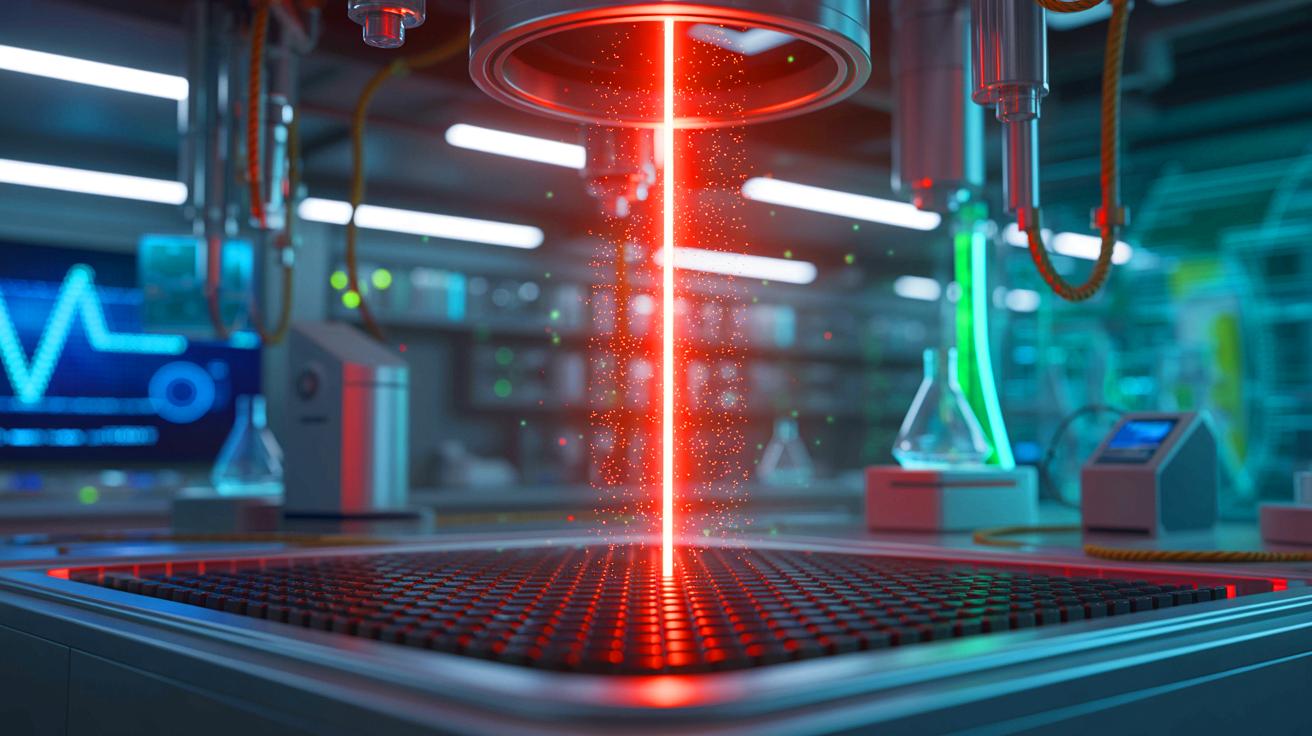 Illustration de la transformation de la lumière en matériau supersolide.