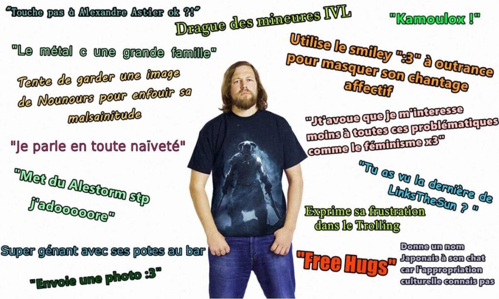 Un meme sur les « gros nounours qui adorent le métal » // Source : Auteur inconnu