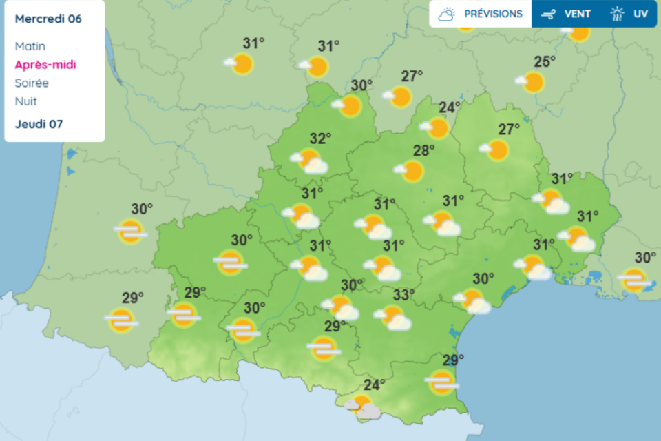 Des températures estivales en Occitanie.