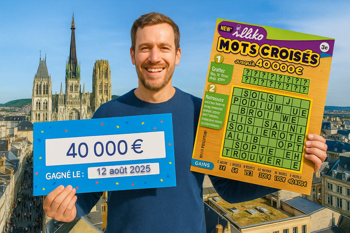 un nouveau grand gagnant à Sotteville-lès-Rouen, 40 000€ remporté au ticket Mots Croisés