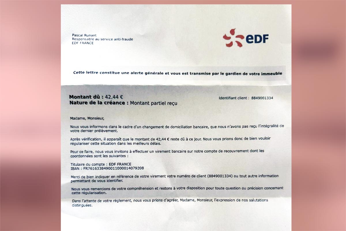 « Le montant est faible pour ne pas éveiller les soupçons »