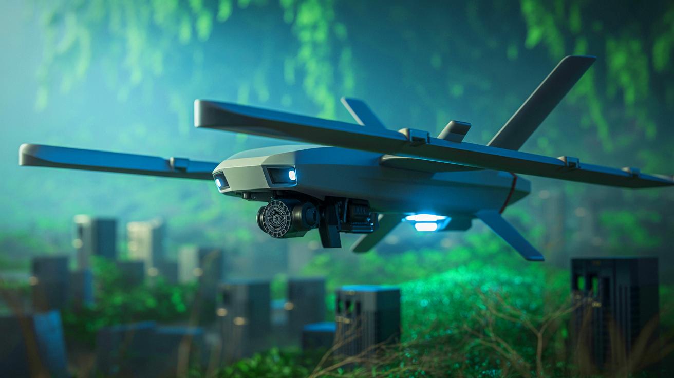 Illustration de l'utilisation de drones russes avec des composants chinois dans le conflit ukrainien.