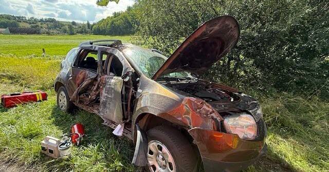 Gripport. Voiture contre un poteau : une passagère héliportée