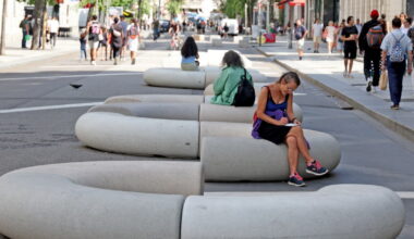 ces bancs qui font parler, en attendant les plantations