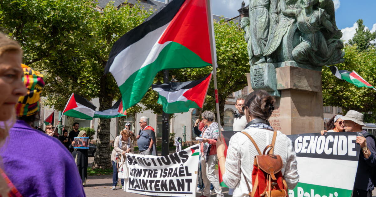 Strasbourg. Un rassemblement de 250 personnes pour la Palestine à défaut de manifestation