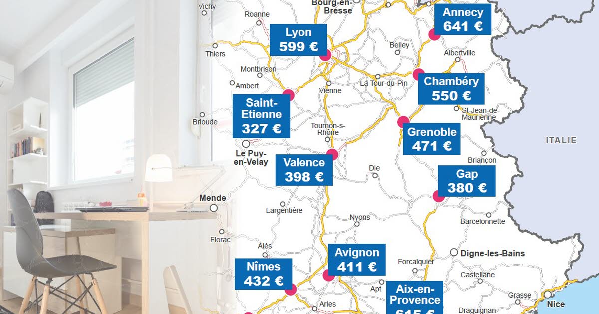 quelles sont les villes dans lesquelles louer un studio de 20 m² revient le moins cher ?