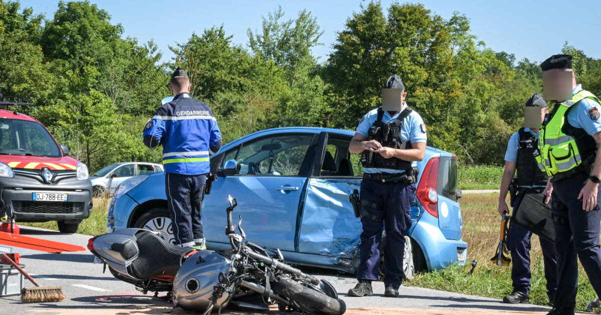 Vosges. Un motard de 45 ans héliporté à Nancy après un choc routier entre Bult et Destord
