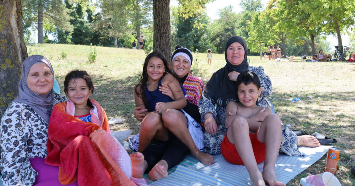Ils ont fui la canicule au parc de Miribel