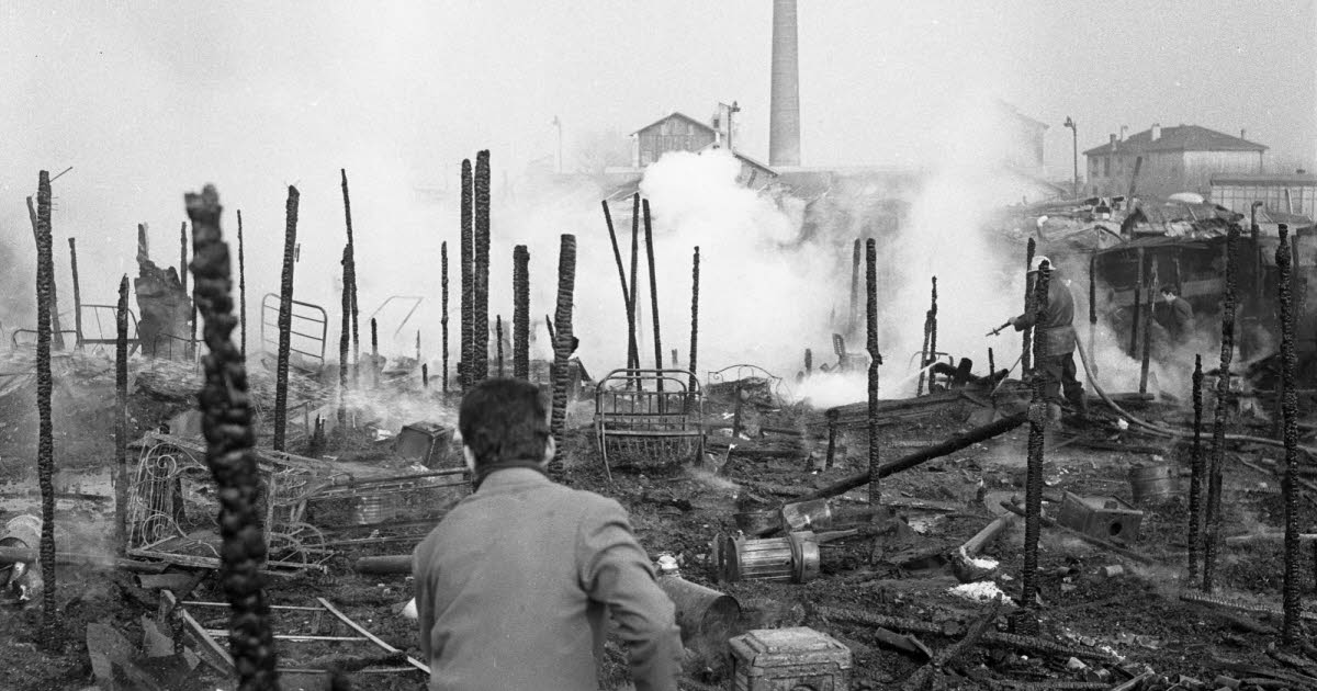 En images. Un incendie ravage un bidonville à Lyon... Dans les archives du Progrès en 1960