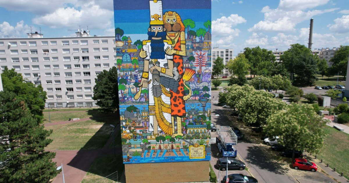 Métropole de Lyon. Quelle est cette fresque monumentale qui fait voyager à Vénissieux dans le quartier des Minguettes ?