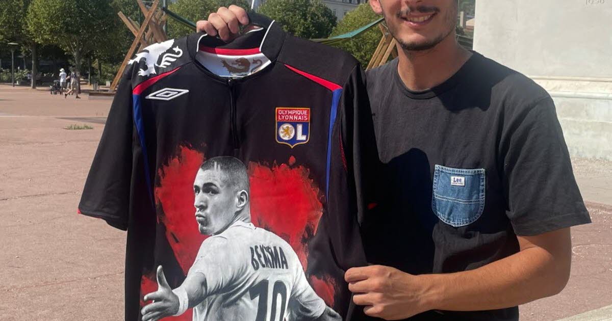 Lyon. Ce jeune fan de football, dessine et transforme des maillots en œuvres d’art