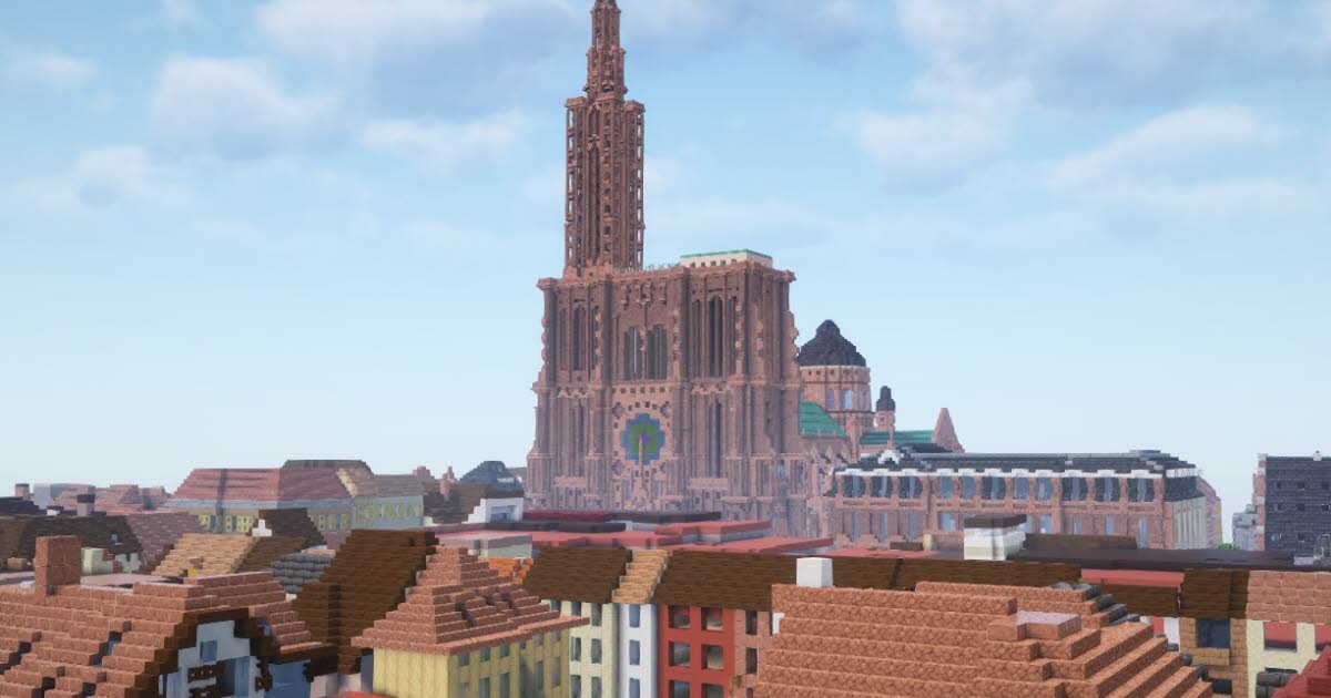 Strasbourg. 10 ans plus tard, la modélisation de la capitale alsacienne sur « Minecraft » se poursuit