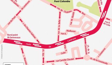la route de Lavérune repasse en double sens