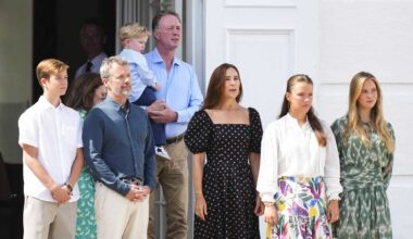 Première apparition publique du prince Gustav Albrecht et de la princesse Mafalda auprès de la famille royale danoise à Graasten