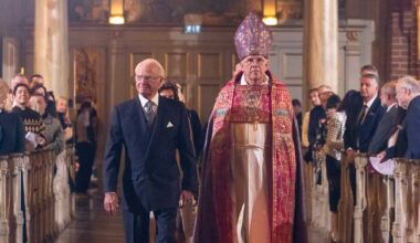 Le roi et la reine de Suède assistent à un service œcuménique pour le centenaire de la Conférence chrétienne universelle