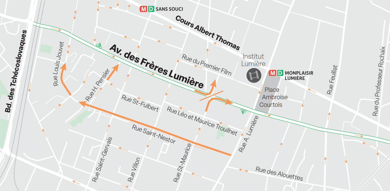 Lyon : un nouveau plan de circulation pour l’avenue des Frères Lumière
