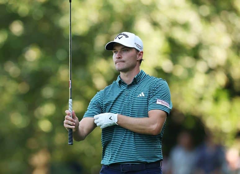 Seul leader, Rasmus Højgaard envoie un message fort à Luke Donald. Adrien Saddier s’invite à la lutte !
