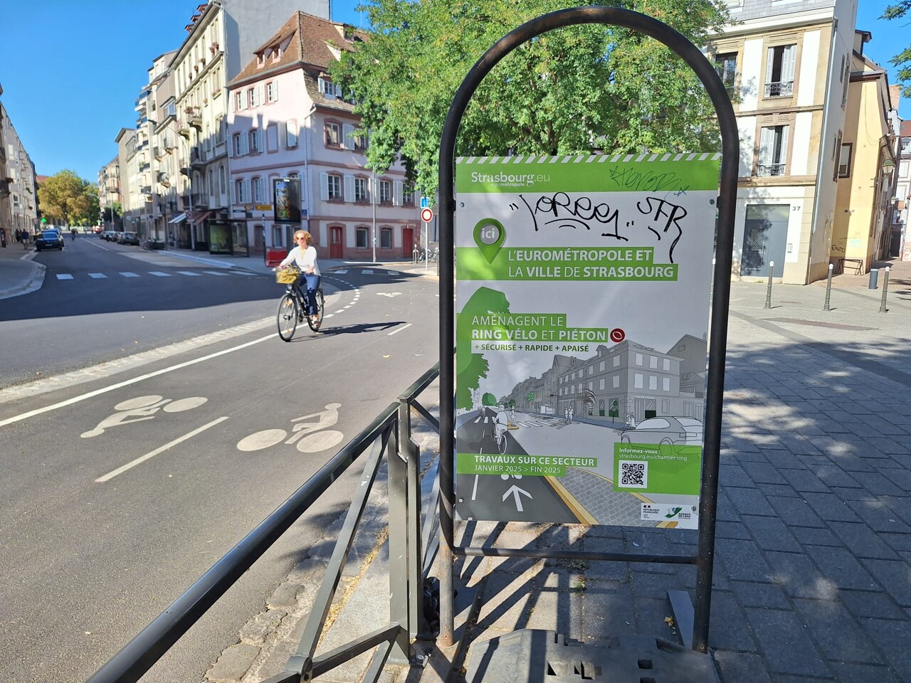 Strasbourg. Pas encore fini, le ring vélo séduit déjà : "C'est super pratique !"