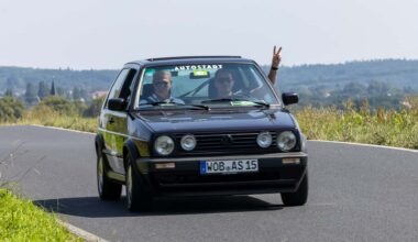 En Allemagne au volant d'une VW Golf des années 1990