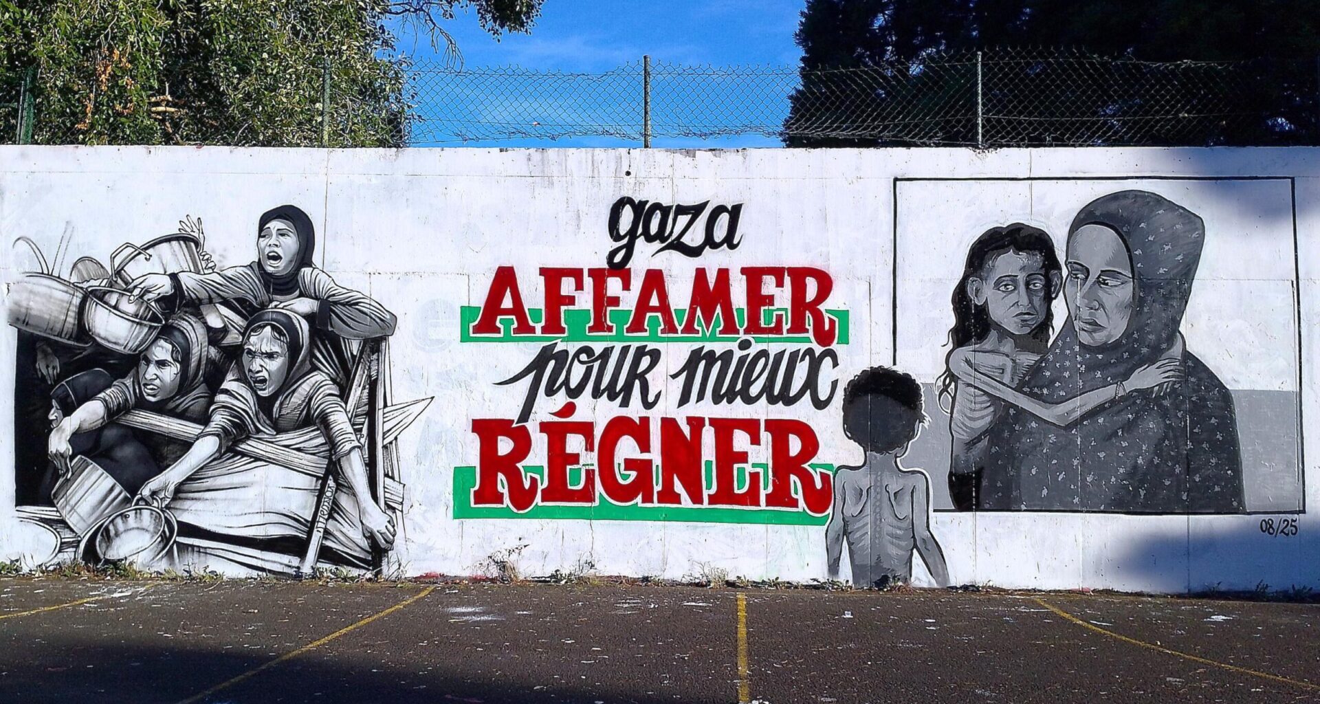 une fresque contre le génocide à Nantes