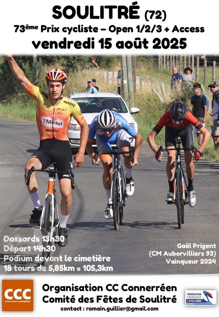 Soulitré 15 août 2025 infos de course cycliste