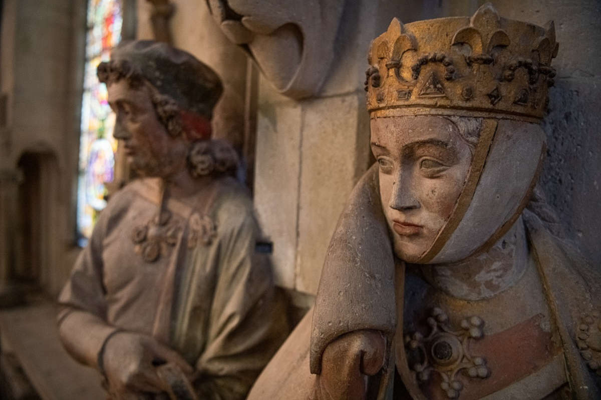 Les statues d'Édouard II et d'Uta à Naumburg. Photo : Vereinigte Domstifter