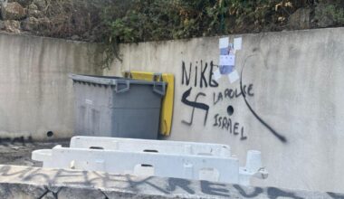 des tags antisémites retrouvés sur un mur de ce quartier calme