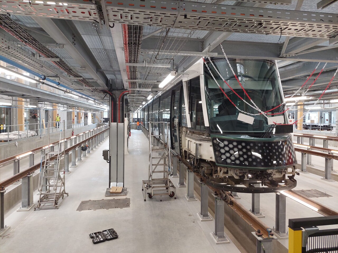 ce nouveau centre technique pour les tramways est l'un des plus grands de France
