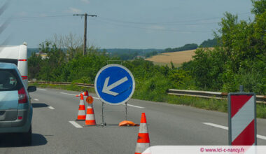 circulation restreinte dans le sens Nancy vers Metz pour cause de travaux