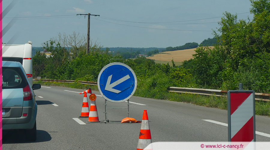 circulation restreinte dans le sens Nancy vers Metz pour cause de travaux