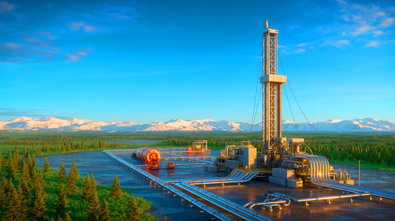 Illustration de la découverte de l'hydrogène blanc en Sibérie et ses implications énergétiques.
