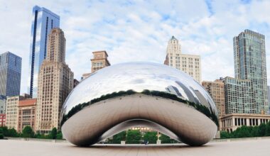 Le Cloud Gate d’Anish Kapoor devant la skyline de Chicago