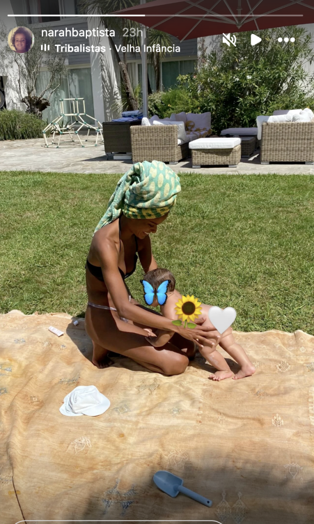 Narah Baptista et Caetano son fils