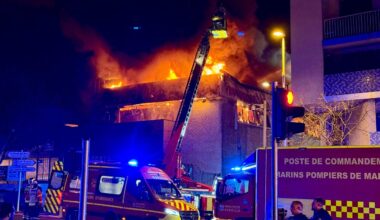 un violent incendie dans un magasin Aldi