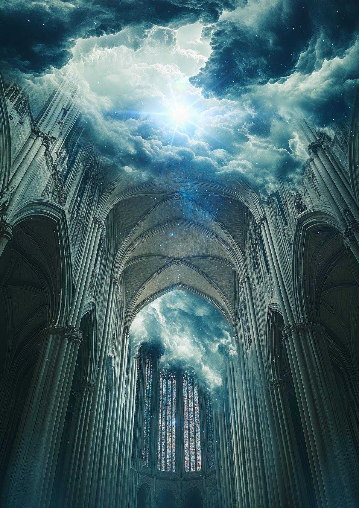 Une image de synthèse qui annonce les projections qui seront proposées à l’automne dans la cathédrale.