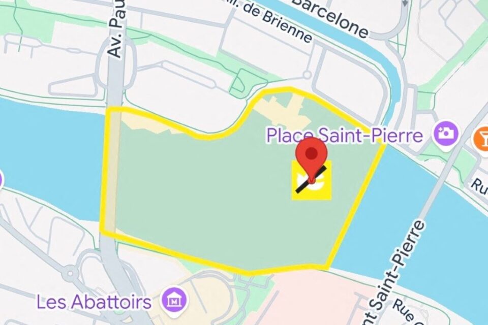 Voici la zone de pêche interdite, disponible sur le site de la fédération de pêche de la Haute-Garonne. 