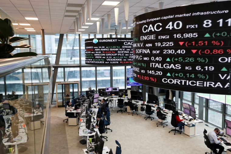 La salle de marché de la bourse Euronext Paris
