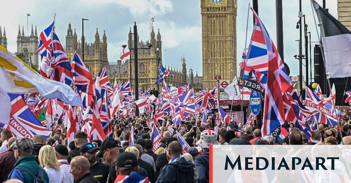 Au Royaume-Uni, l’extrême droite réussit une mobilisation historique - Mediapart