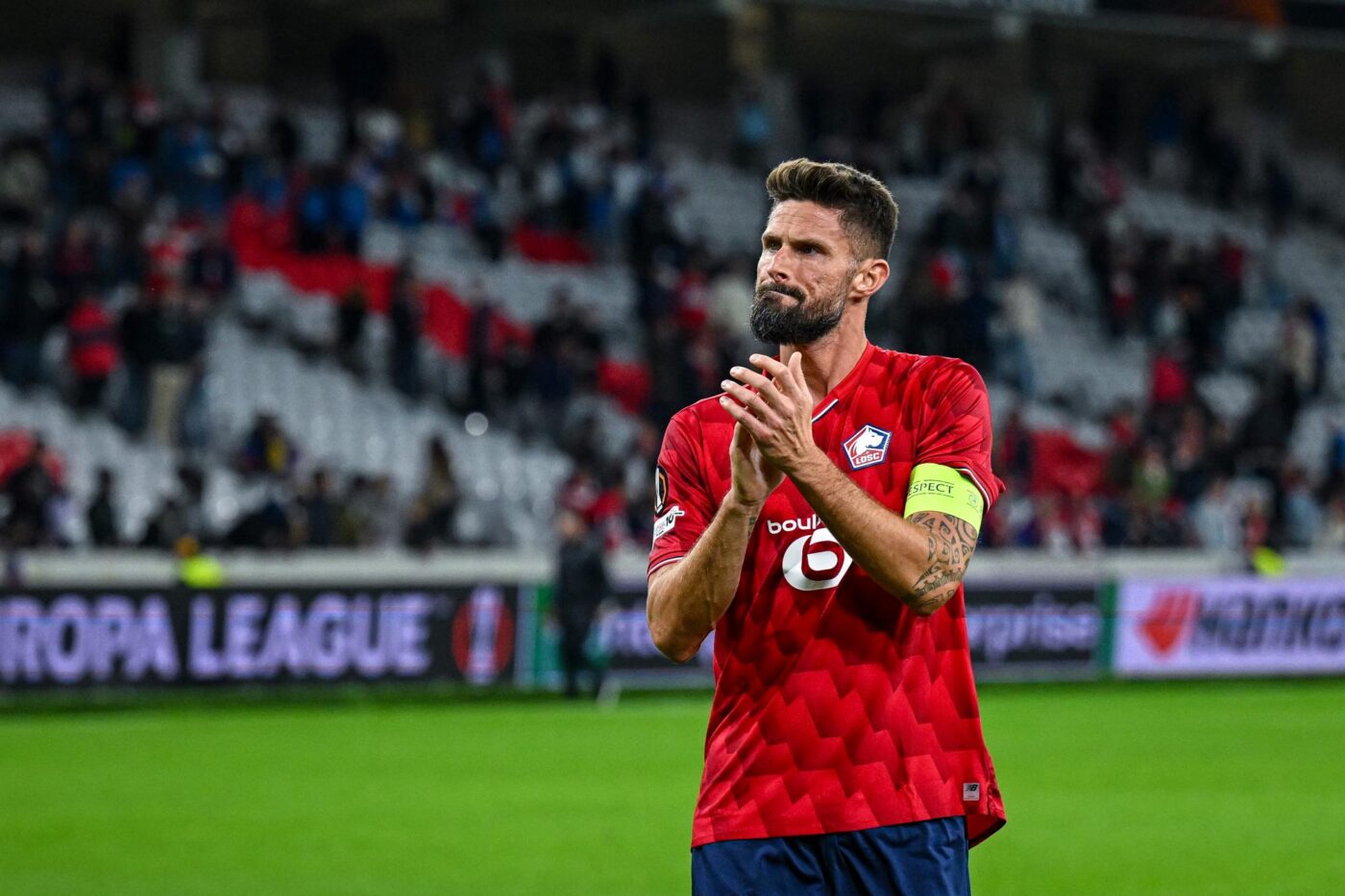 Giroud bat un nouveau record au niveau européen - C3 - J1 - Lille-Brann (2-1)