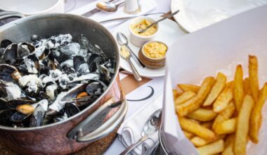 Les moules frites à la grande braderie de Lille
