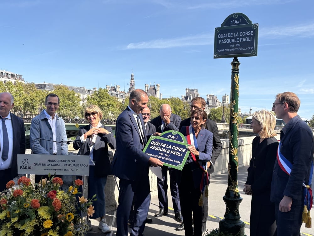 À Paris, le nom de Pasquale Paoli est désormais associé à celui du Quai de la Corse
