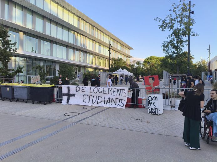 L’université Paul-Valéry bloquée, ce 10 septembre 2025.
